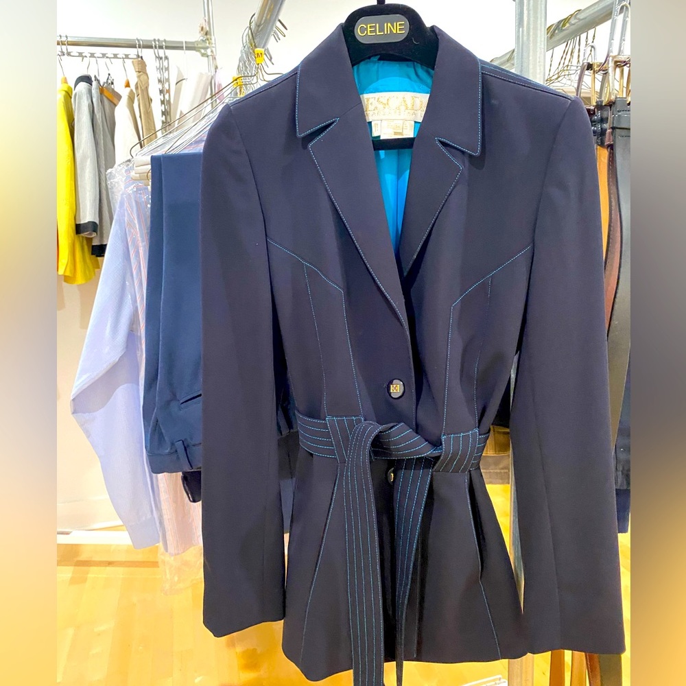 Escada Women's Belted Blue Jacket